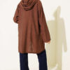 Hooded sweatshirt with pocket detail Brown – Bild 3