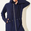 Hooded sweatshirt with pocket detail Navy Blue