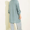 Hooded sweatshirt with pocket detail Mint - Image 3