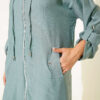 Hooded sweatshirt with pocket detail Mint - Image 4