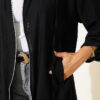Hooded sweatshirt with pocket detail Black – Bild 4