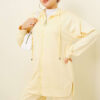 Hooded Low Shoulder Lounge Set Yellow – Bild 2