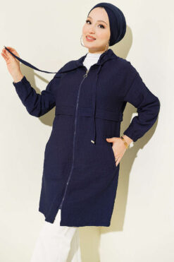 Alternative view of Hooded Zip-Up Araboy Hoodie Deep Indigo