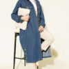 Hooded jacket with zipper detail Blue