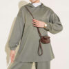 Hooded French Terry Two-Piece Set with Drawstring Hazel - Image 2