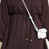Hooded French Terry Two-Piece Set with Drawstring Brown - Image 4