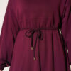 Hooded French Terry Two-Piece Set with Drawstring Plum - Imagen 4