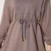 Hooded French Terry Two-Piece Set with Drawstring Mink - Image 4
