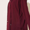 Hooded Sweatshirt with Cuffed Hem and French Terry Two-Piece Set Burgundy - Image 4