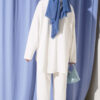 ⁦Hooded Sweatshirt with Cuffed Hem and French Terry Two-Piece Set Ecru⁩ - الصورة ⁦3⁩