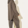 Hooded Sweatshirt with Cuffed Hem and French Terry Two-Piece Set Khaki – Bild 3
