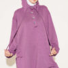 Hooded Sweatshirt with Cuffed Hem and French Terry Two-Piece Set Violet – Bild 2