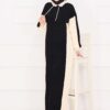 ⁦Hooded Sport French Terry Dress Two-Piece Set Black⁩ - الصورة ⁦3⁩
