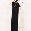 ⁦Hooded Sport French Terry Dress Two-Piece Set Black⁩ - الصورة ⁦5⁩