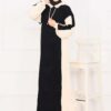 Hooded Sport French Terry Dress Two-Piece Set Black