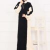 ⁦Hooded Sport French Terry Dress Two-Piece Set Black⁩ - الصورة ⁦8⁩