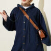 Hooded Long Denim Tunic Blue – Bild 2
