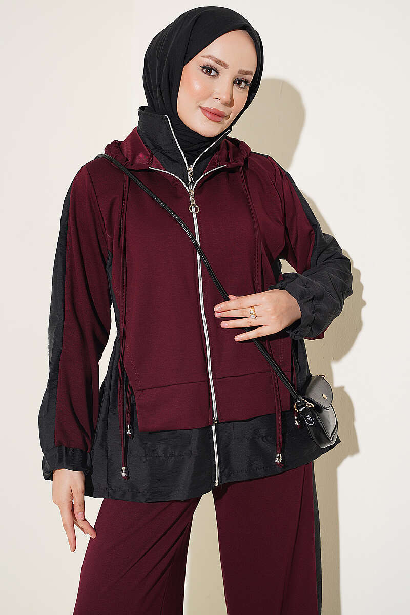 Two-Piece Set Burgundy - immagine 2