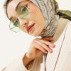 Checkered Bamboo Crinkle Scarf Hazel