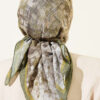 Checkered Bamboo Crinkle Scarf Hazel - Image 3