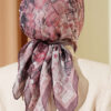 ⁦Checkered Bamboo Crinkle Scarf Rose Dust⁩ - الصورة ⁦3⁩
