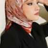 Checkered Bamboo Crinkle Scarf Terracotta – Bild 2