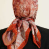 Checkered Bamboo Crinkle Scarf Terracotta – Bild 3