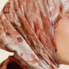 Checkered Bamboo Crinkle Scarf Terracotta – Bild 4