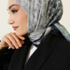 Checkered Bamboo Crinkle Scarf Black