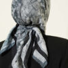 ⁦Checkered Bamboo Crinkle Scarf Black⁩ - الصورة ⁦3⁩