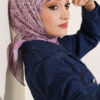 Intricate Patterned French Terry Two-Piece Set with Hem Edge Lilac