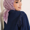 Intricate Patterned French Terry Two-Piece Set with Hem Edge Lilac – Image 2
