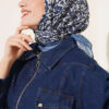Intricate Patterned French Terry Two-Piece Set with Hem Edge Blue – Image 2