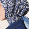 Intricate Patterned French Terry Two-Piece Set with Hem Edge Blue – Image 4