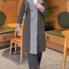 Wool-Blend Quilted Cashmere-Trim Coat Grey - immagine 3
