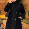 Wool-Blend Quilted Cashmere-Trim Coat Black – Bild 2