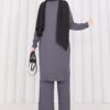 ⁦Butterfly Brooch Buttoned Knit Set Grey⁩ - الصورة ⁦6⁩