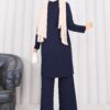 Butterfly Brooch Buttoned Knit Set Navy Blue - immagine 7