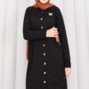 Butterfly Brooch Buttoned Knit Set Black – Image 5