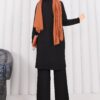 Butterfly Brooch Buttoned Knit Set Black – Image 6