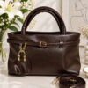 Women's Handbag with Belt Loop Dark Brown