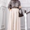 Waist-Embellished Pocketed Skirt Pants Stone – Bild 2
