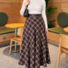Belted Checkered Skirt Chestnut – Bild 2