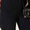 Belted Wide Leg Denim Pants Black - الصورة 4
