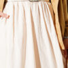 Belted Flared Voile Skirt Beige – Bild 4