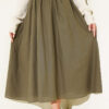 Belted Flared Voile Skirt Nefti