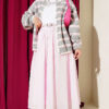 Belted Flared Voile Skirt Pink - immagine 2