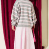 Belted Flared Voile Skirt Pink - immagine 3