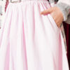 Belted Flared Voile Skirt Pink - immagine 4