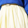 Belted Flared Voile Skirt Yellow - immagine 4